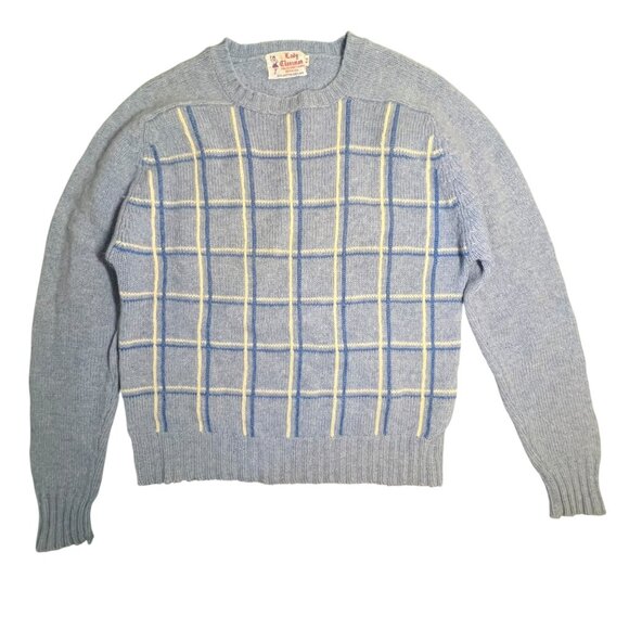 Vintage 100% Scottish Shetland Wool Lady Clansmen Grandma Preppy England Sweater - Picture 1 of 9